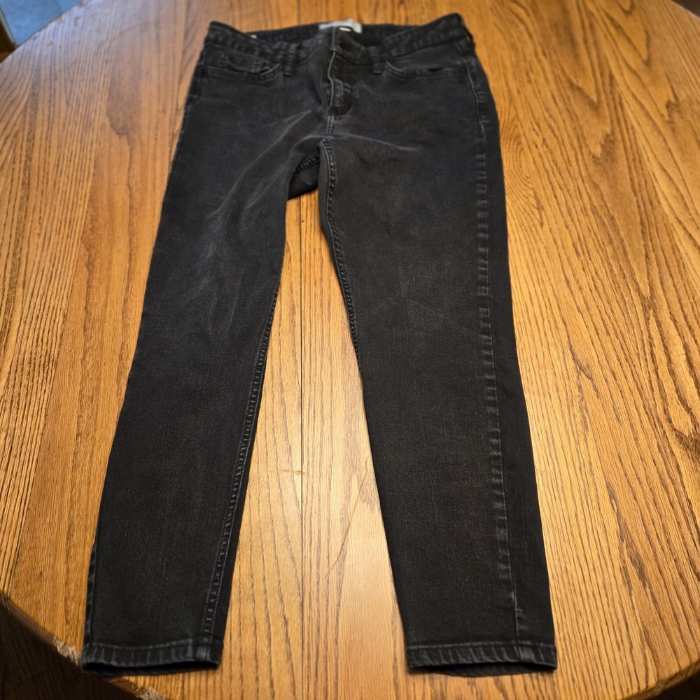 Calvin Klein Women's Mid Rise Ankle Legging Black Denim Jeans Size 12 EUC